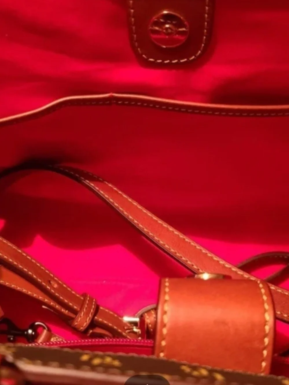 Dooney & Bourke Brown Monogram Briefcase - Brown/Gold